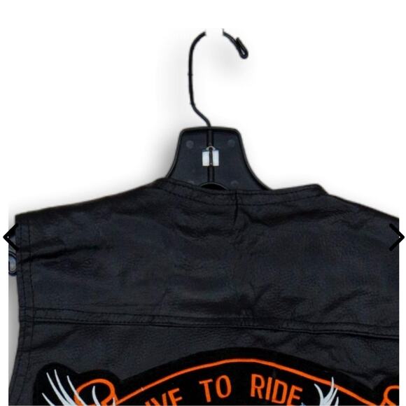 DIAMOND PLATE NWT MENS 100% AUTHENTIC LEATHER LACED BIKER VEST SIZE MEDIUM - Picture 5 of 11